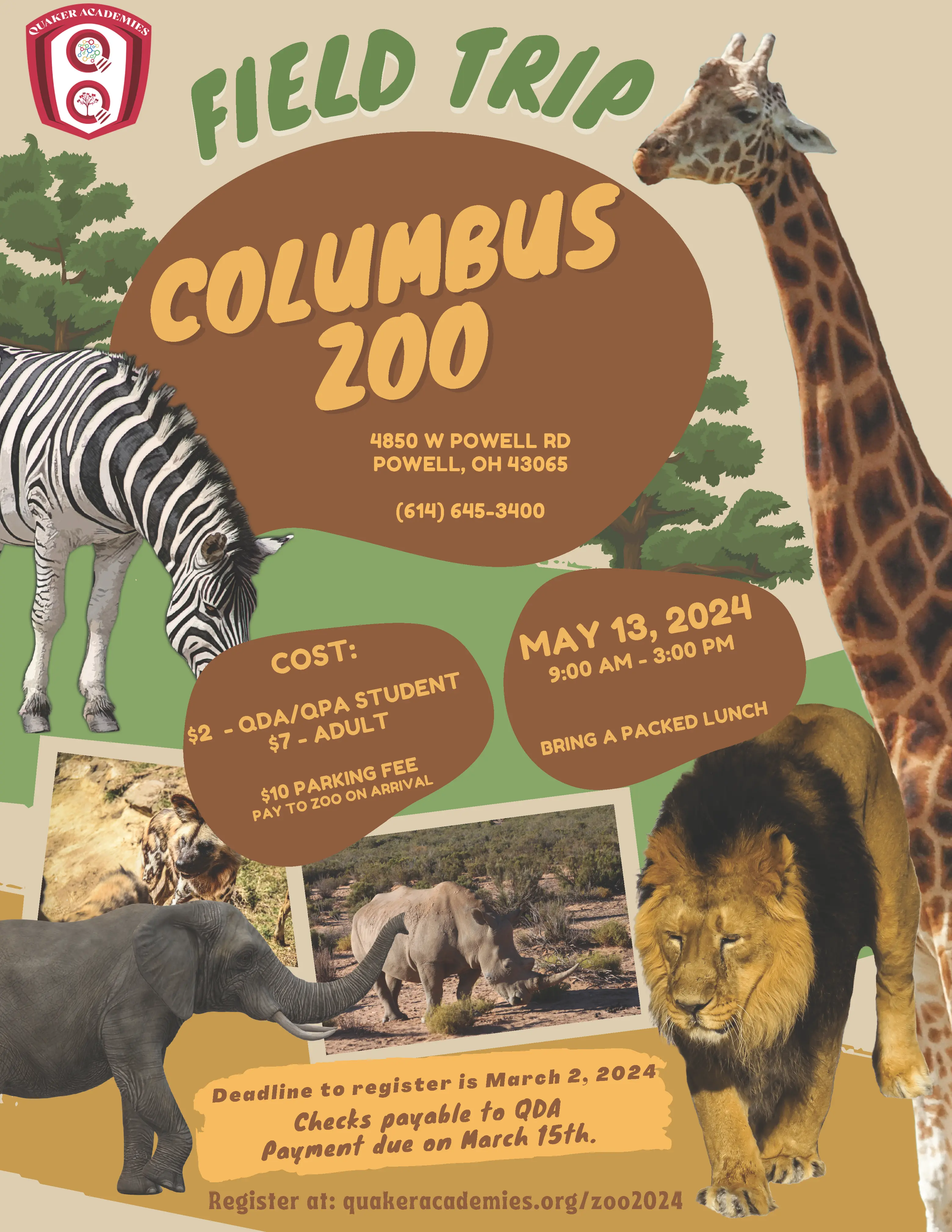 Columbus Zoo Field Trip - May 2024
